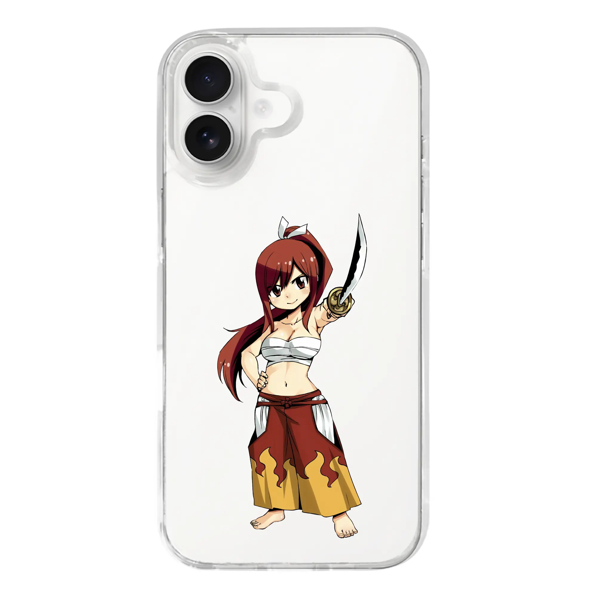 フェアリーテイル グッズ エルザ・スカーレット - iPhone 17シリーズ 透明スマホケース – 薄型・耐衝撃・精密フィット保護カバー